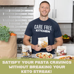 Care Free Kitchen Roasted Garlic Rotini bag delivers savory depth