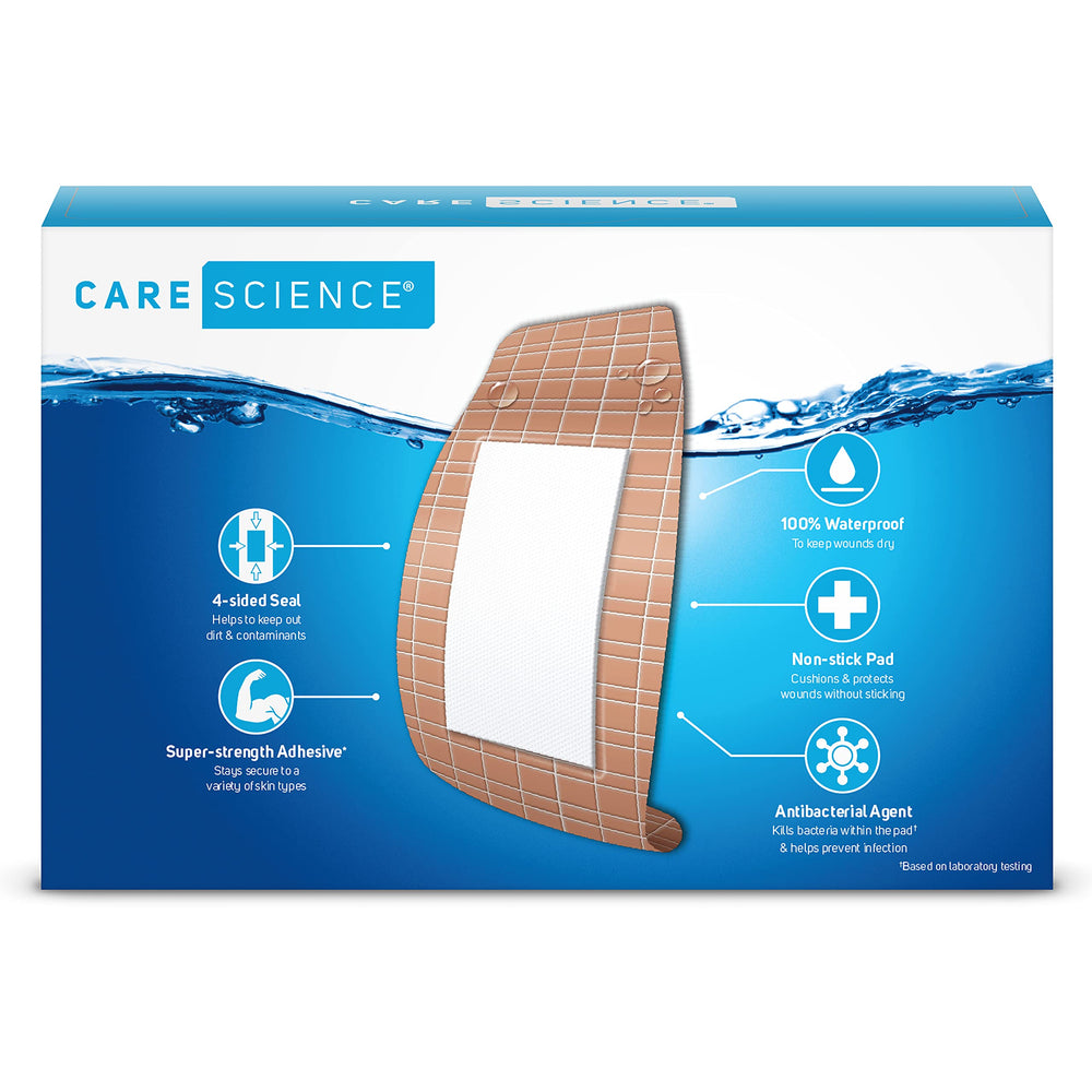Care Science bandage on skin during outdoor activity for wound care