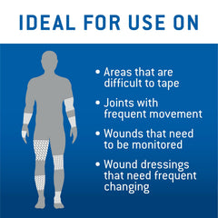 Care Science breathable open-weave net allowing air flow under dressings