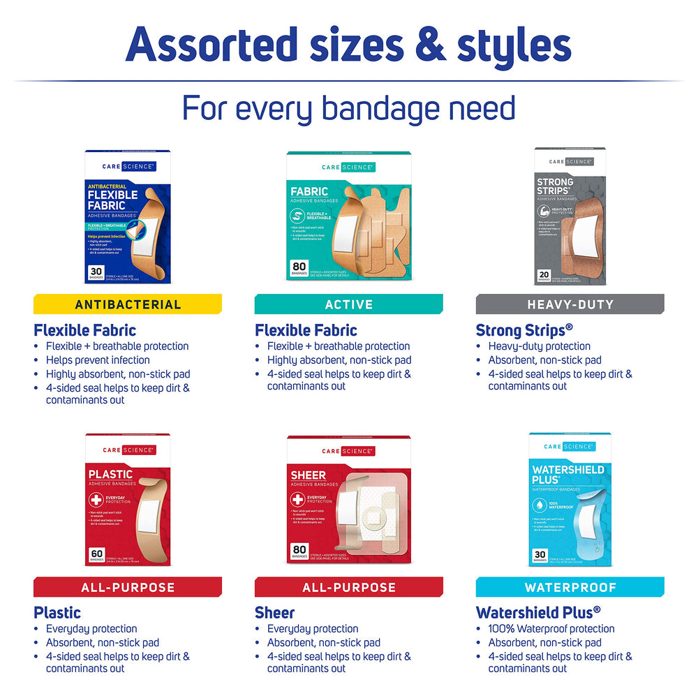 Care Science Variety Bandages Pack active bandages for fast-moving activities