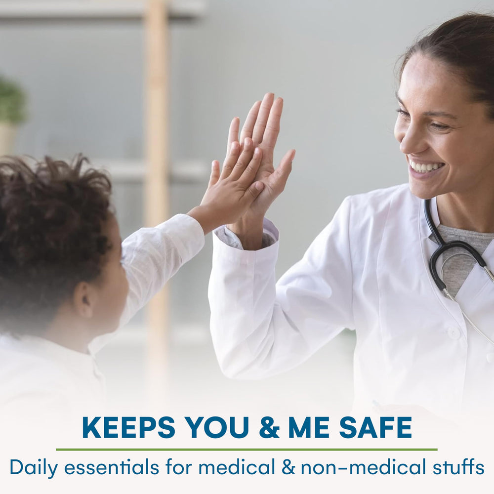 Compact packaging supports first aid kits and on-the-go emergencies.