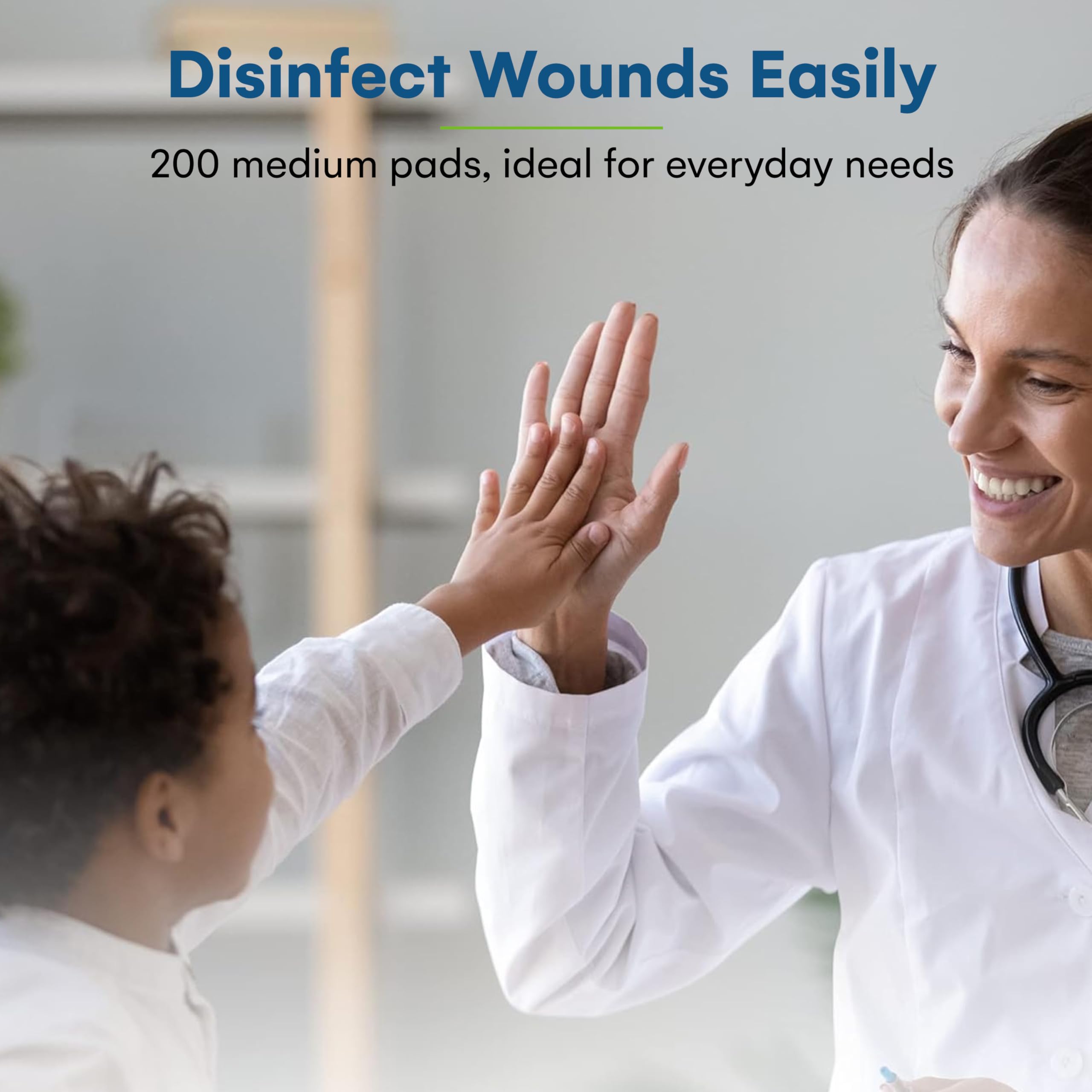 Sterile, two-ply alcohol swabs ideal for quick cleanup.