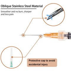 Careach 25GA 1inch needle on syringe supports accurate dispensing