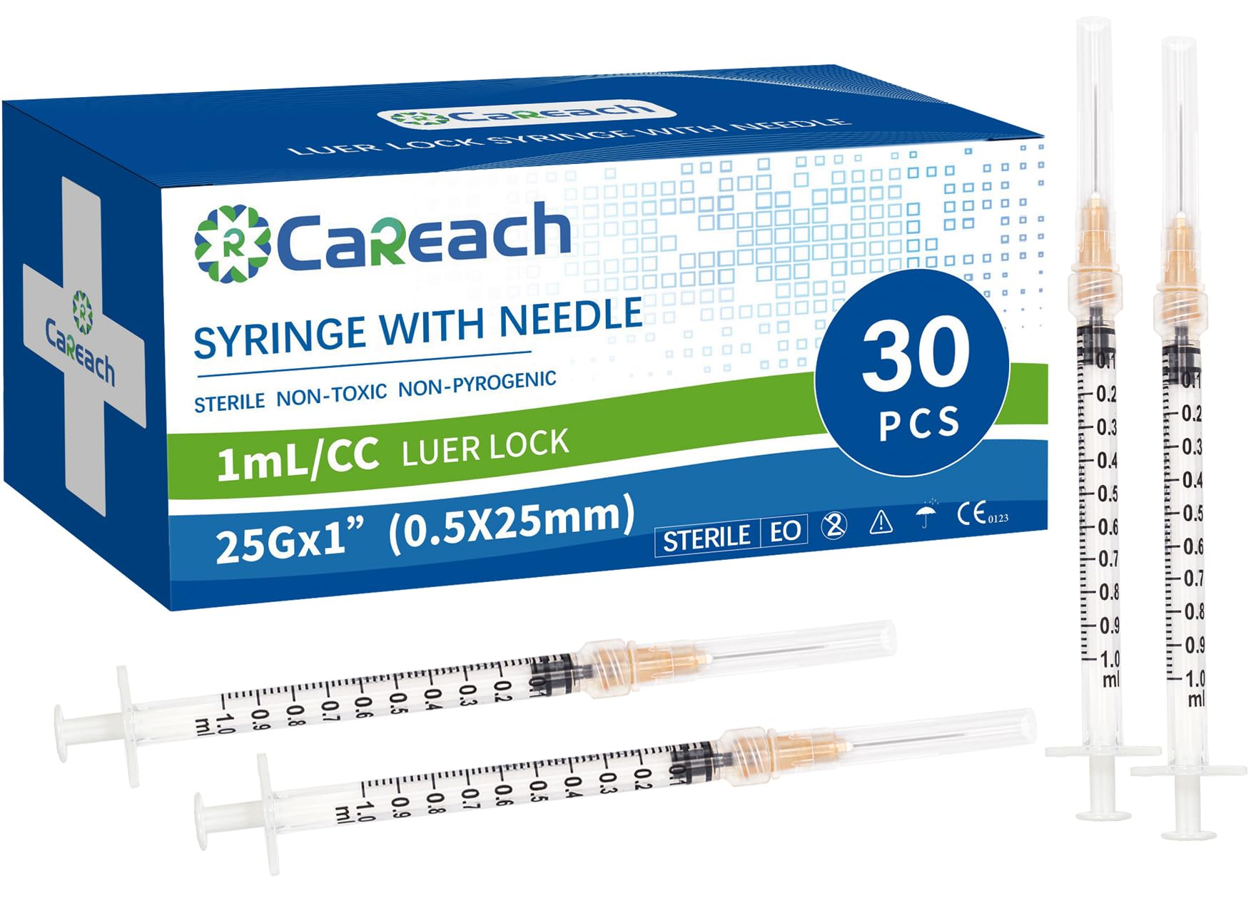 Careach 30-pack 1mL syringe for precise volume control