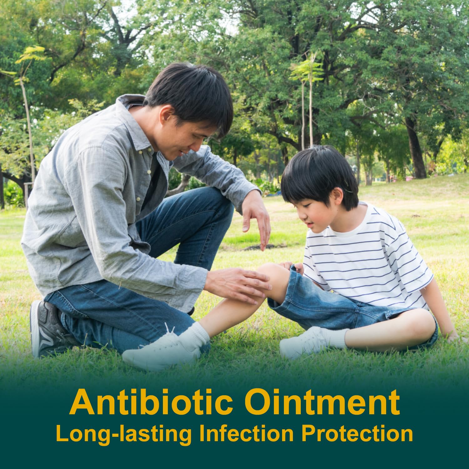 CareAll ointment applied on skin demonstrates use for minor scrapes.