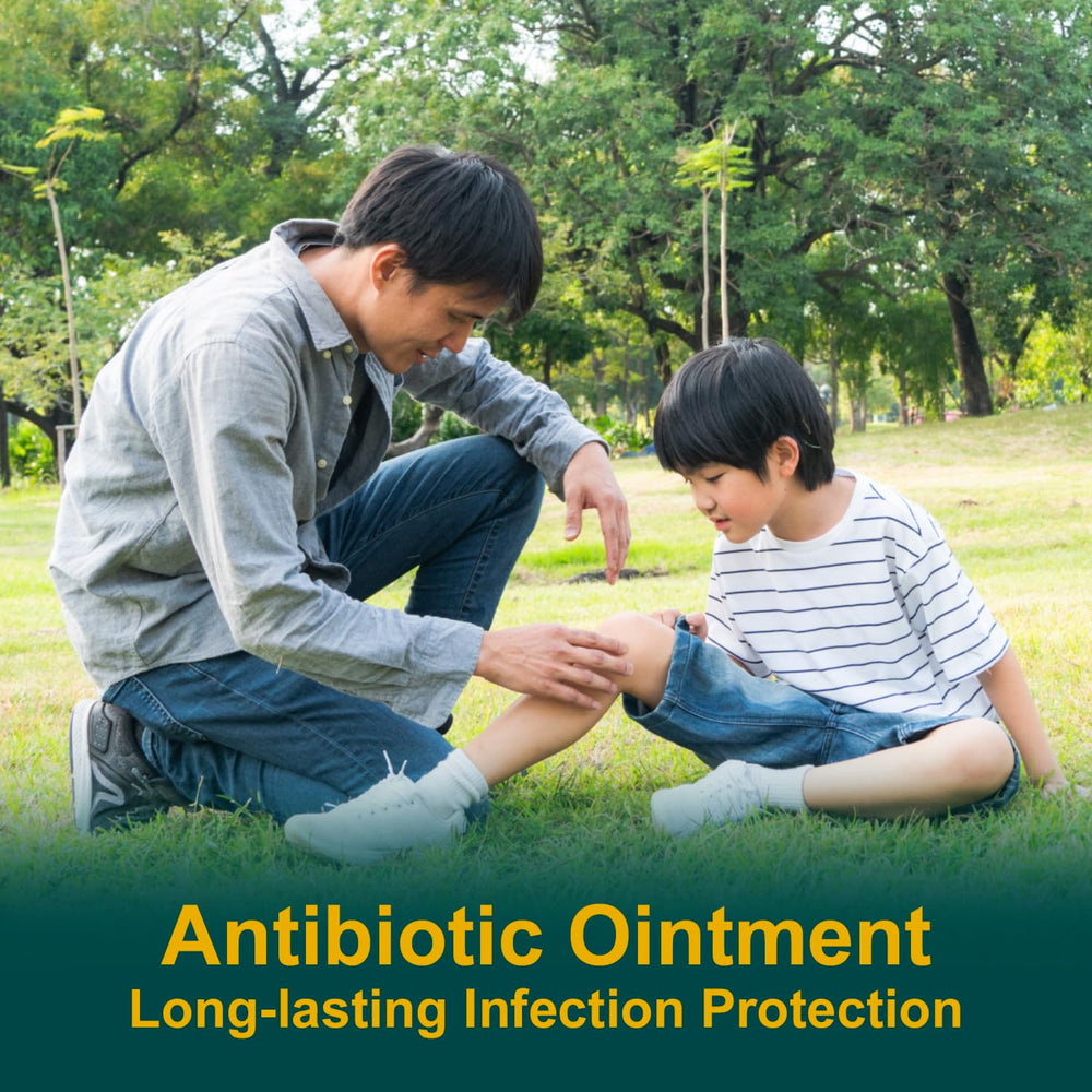 CareAll ointment applied on skin demonstrates use for minor scrapes.
