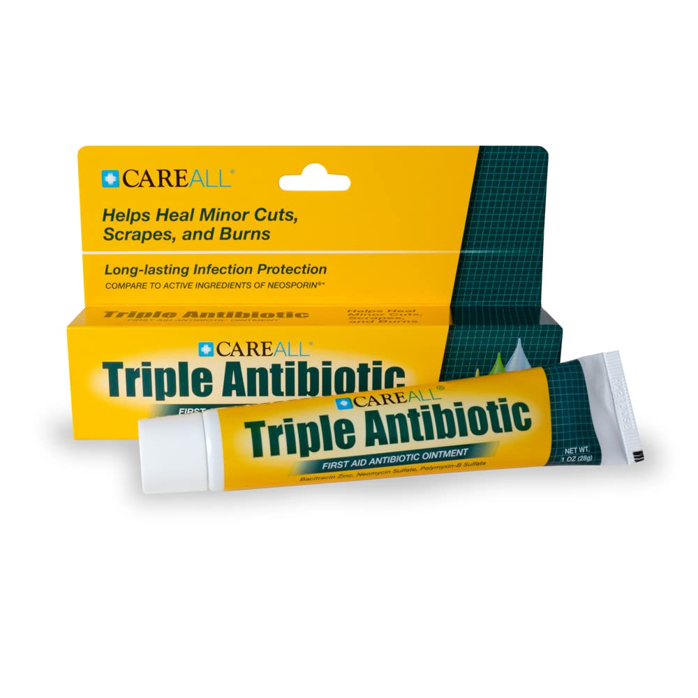 Back label on CareAll tube with usage guidance