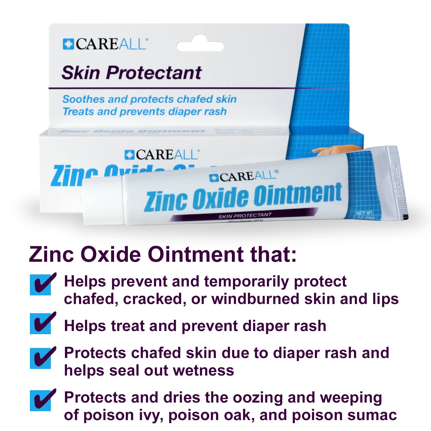 CareAll chafed-skin protection closeup shows calm, protected skin.