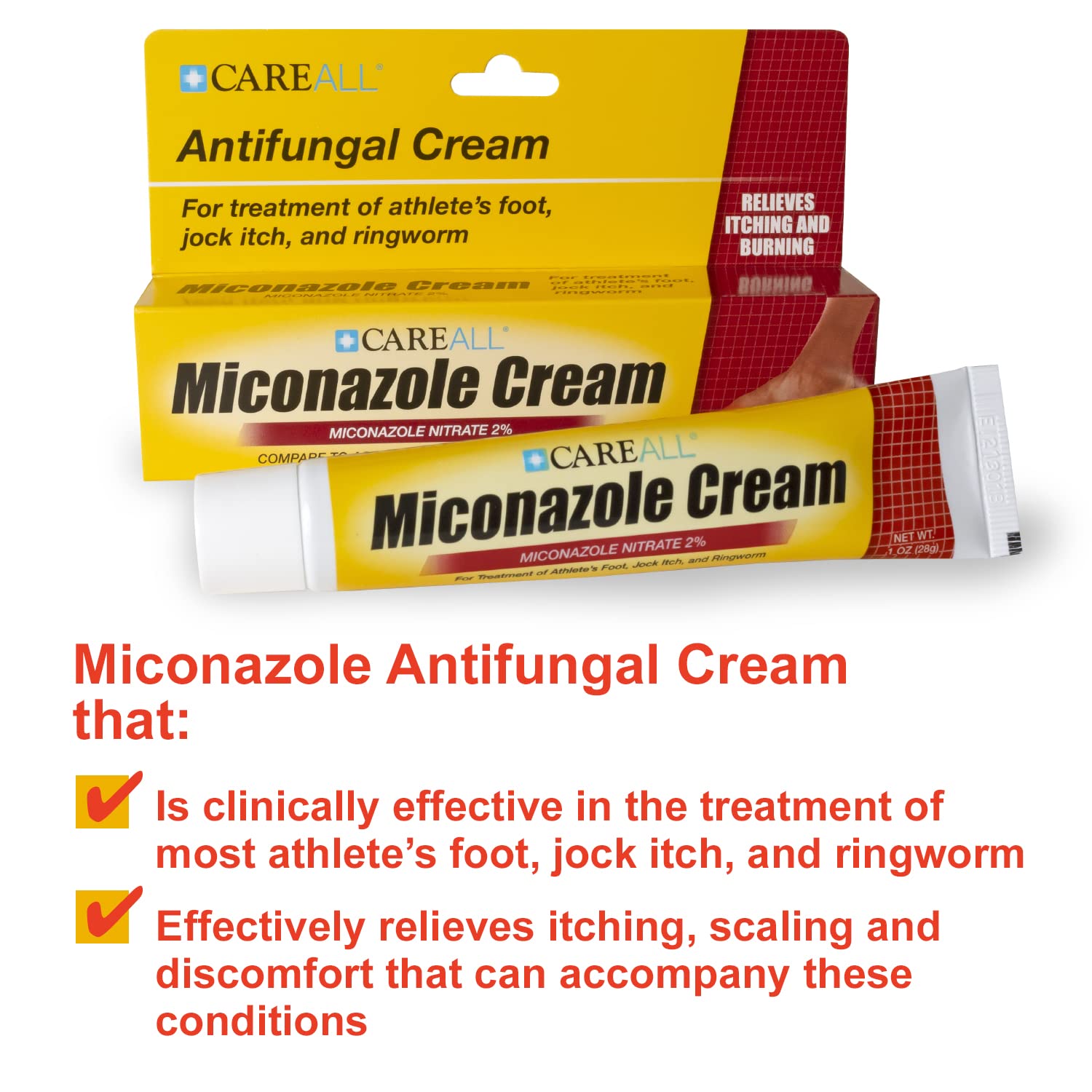 CareAll cream applied to a toe area showing smooth, quick absorption.