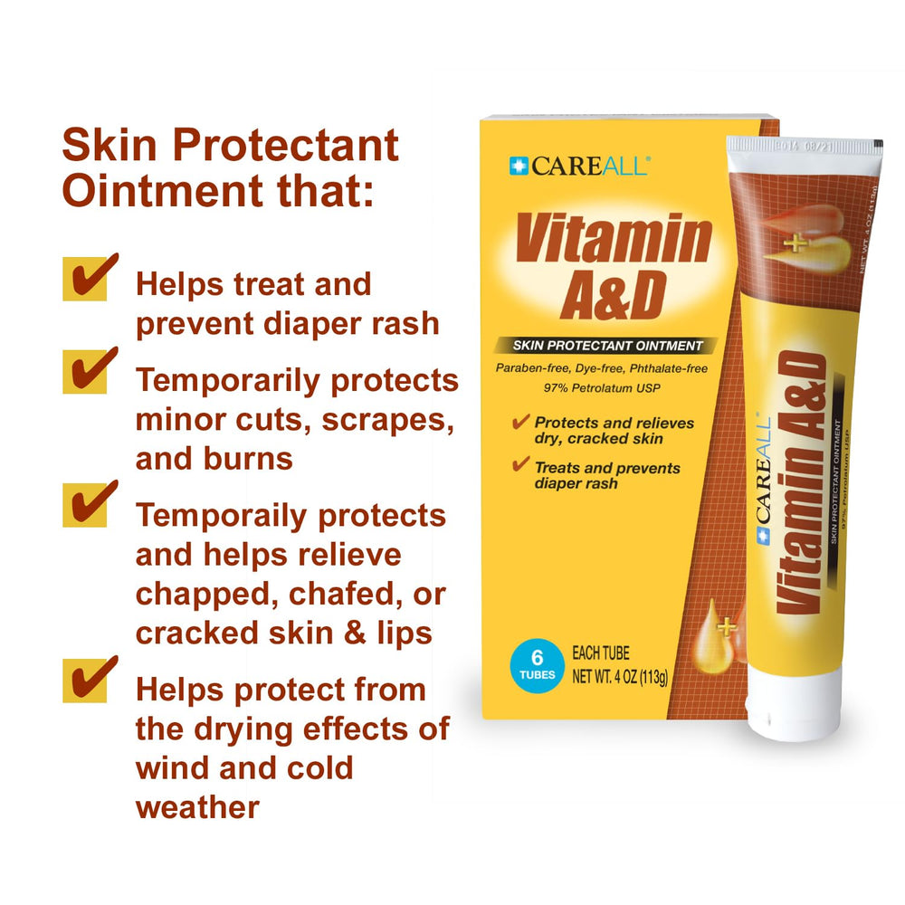 CareAll diaper rash prevention application demonstrated on baby's skin.
