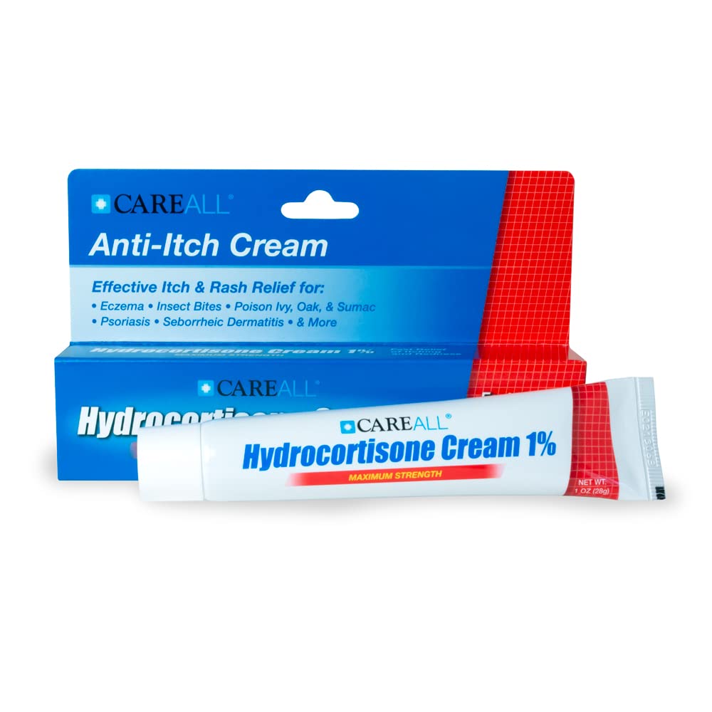 CareAll Hydrocortisone 1% pack of four tubes for home and travel