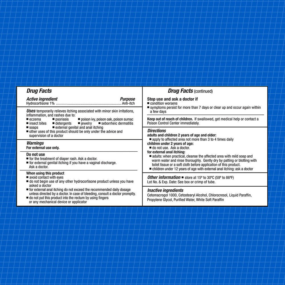 CareAll Hydrocortisone 1% packaging showing NDC lot and expiry