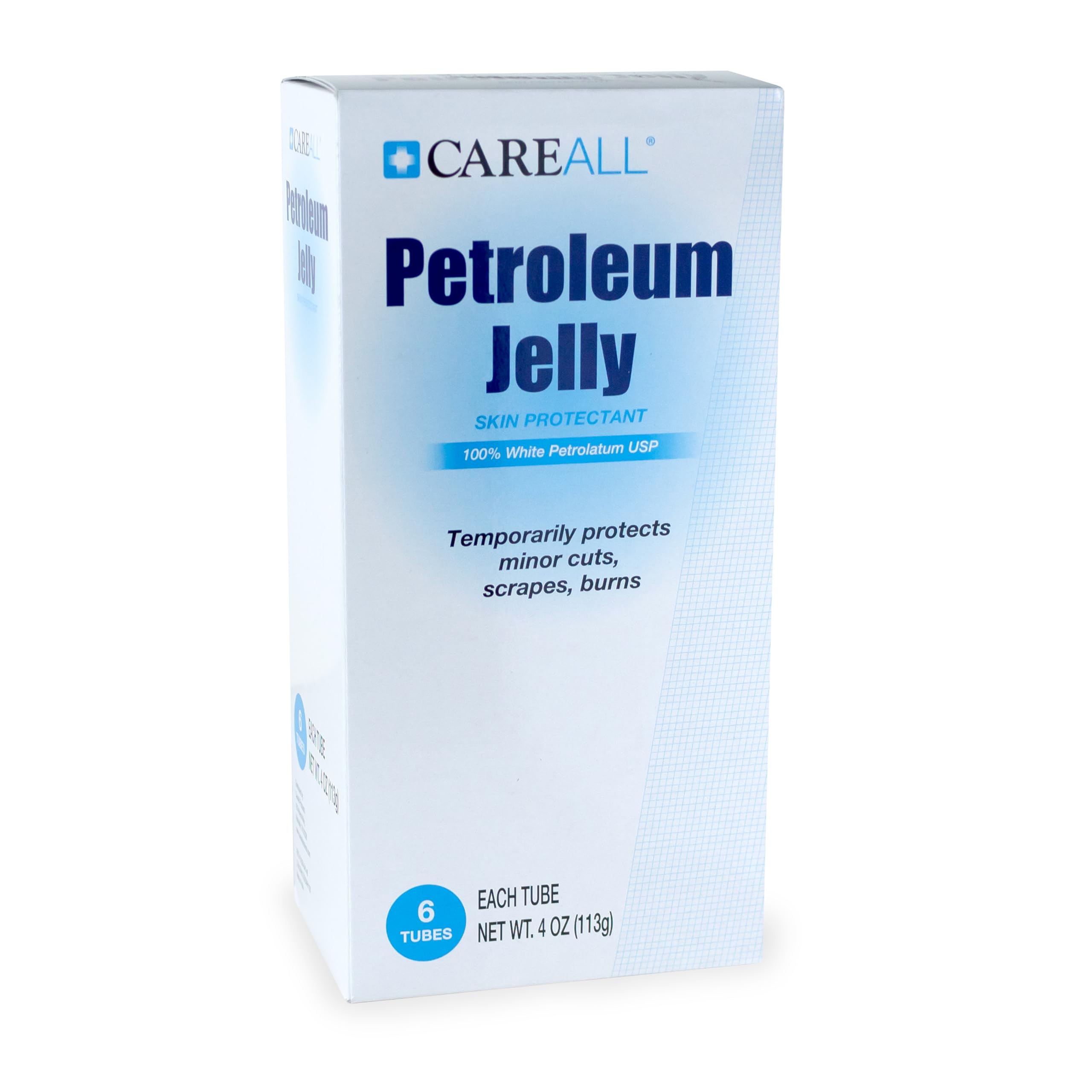 CareAll petroleum jelly on minor scrapes and burns for protection.