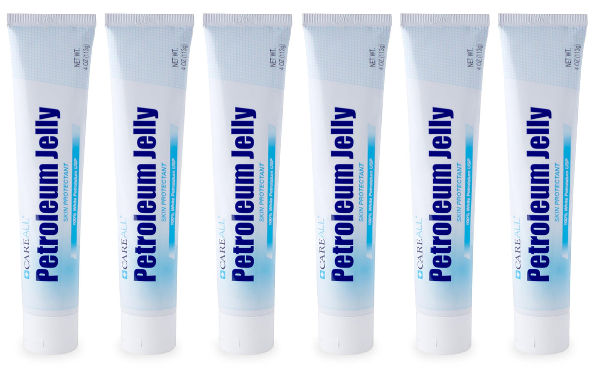 CareAll petroleum jelly 4oz tube for everyday dry skin relief.