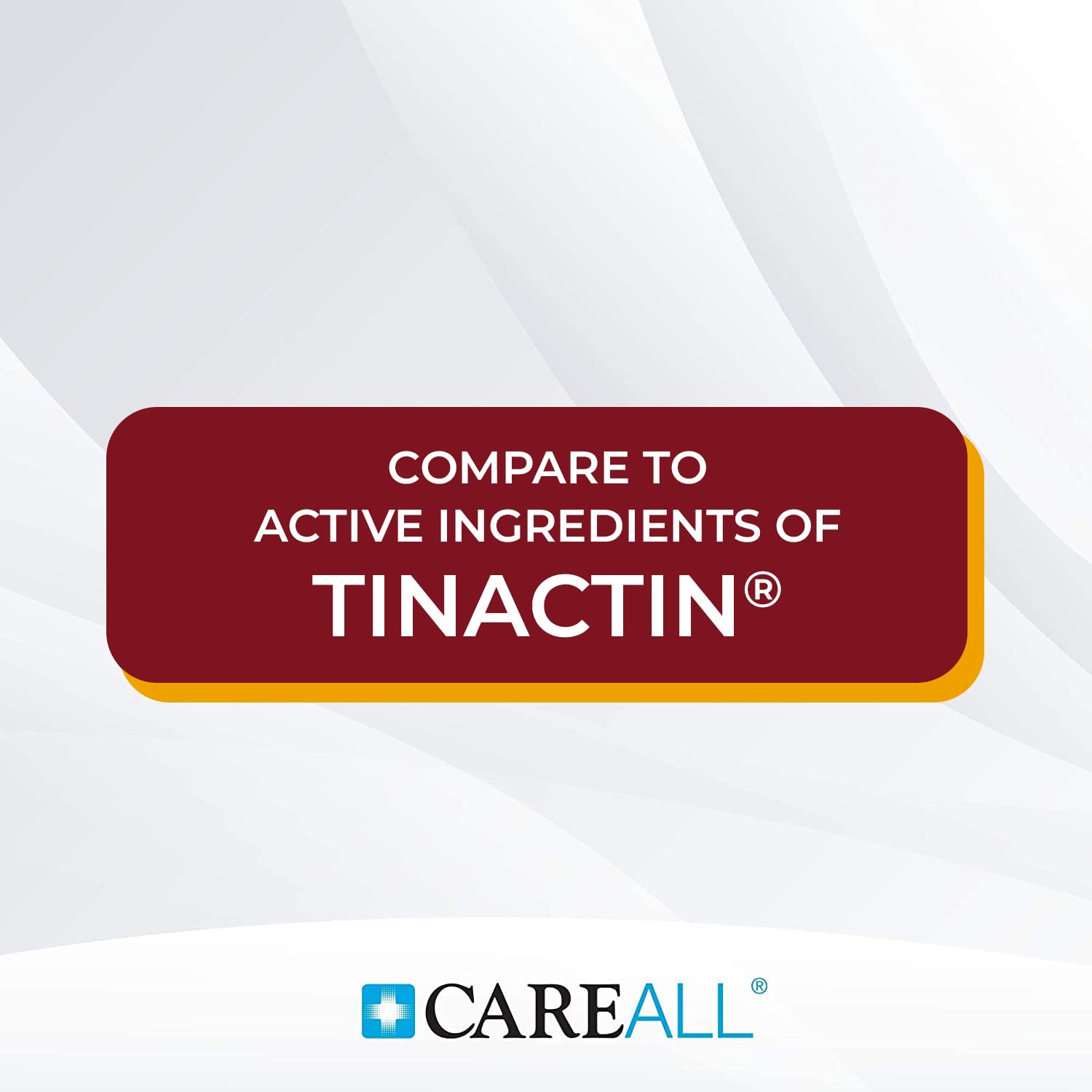 CareAll Tolnaftate cream tube back showing directions and ingredients.