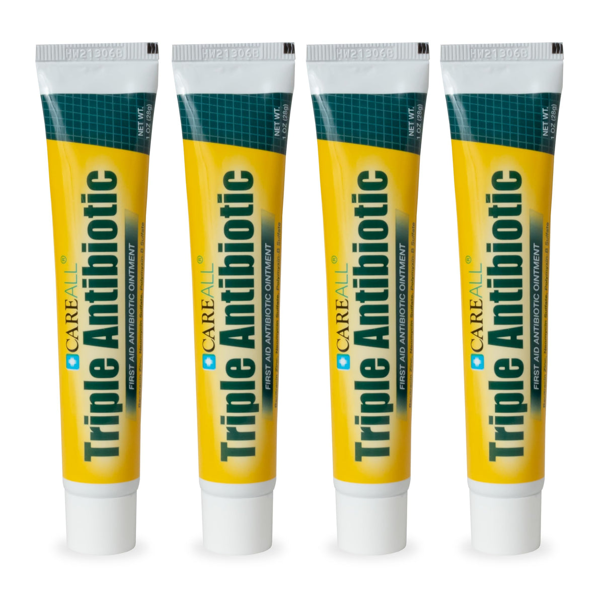 CareAll Triple Antibiotic Ointment 1oz tube front view suitable for minor skin injuries.