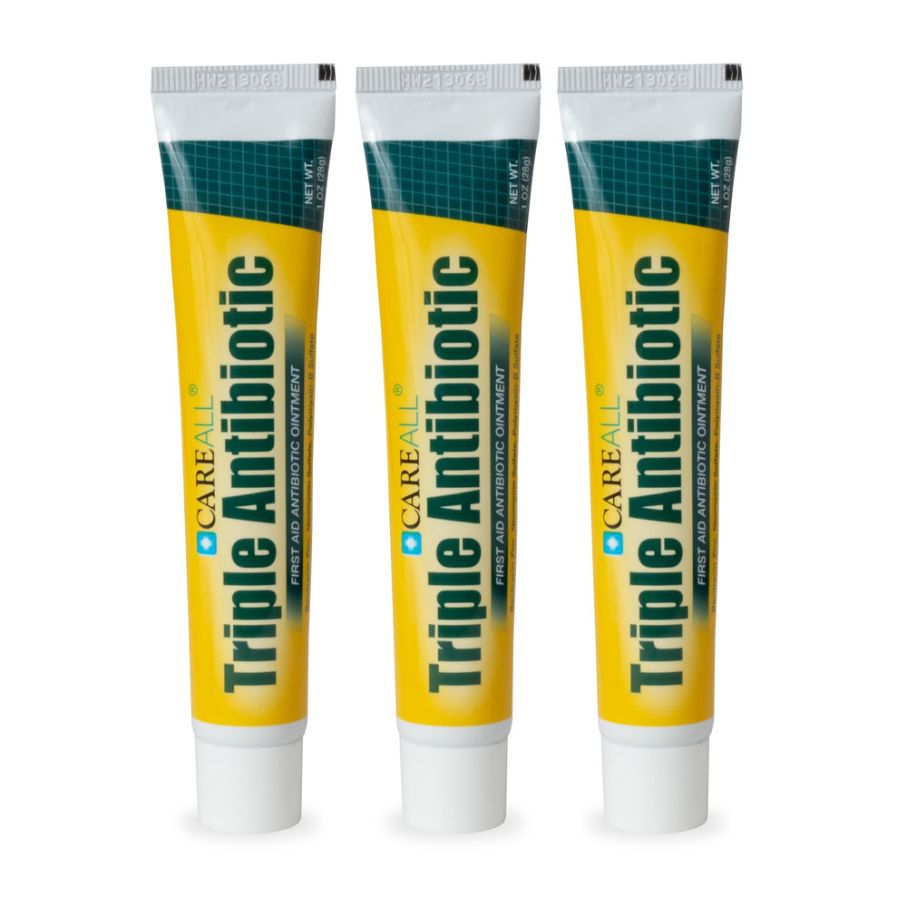 CareAll Triple Antibiotic Ointment 1oz tube for minor wounds, ready to apply