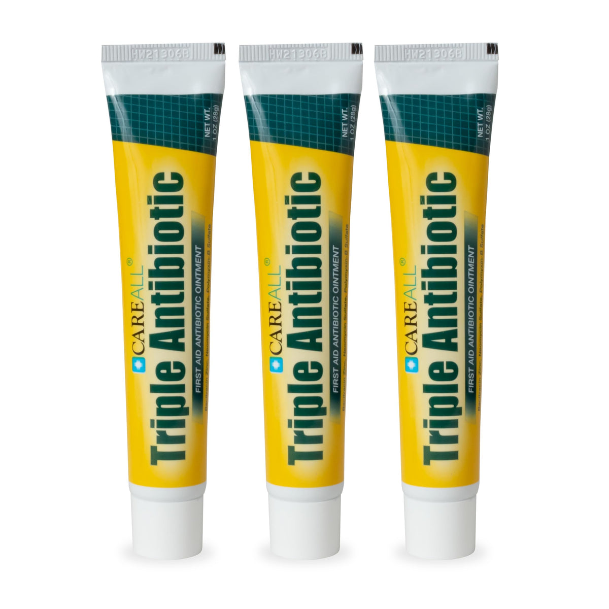CareAll Triple Antibiotic Ointment 1oz tube for minor wounds, ready to apply