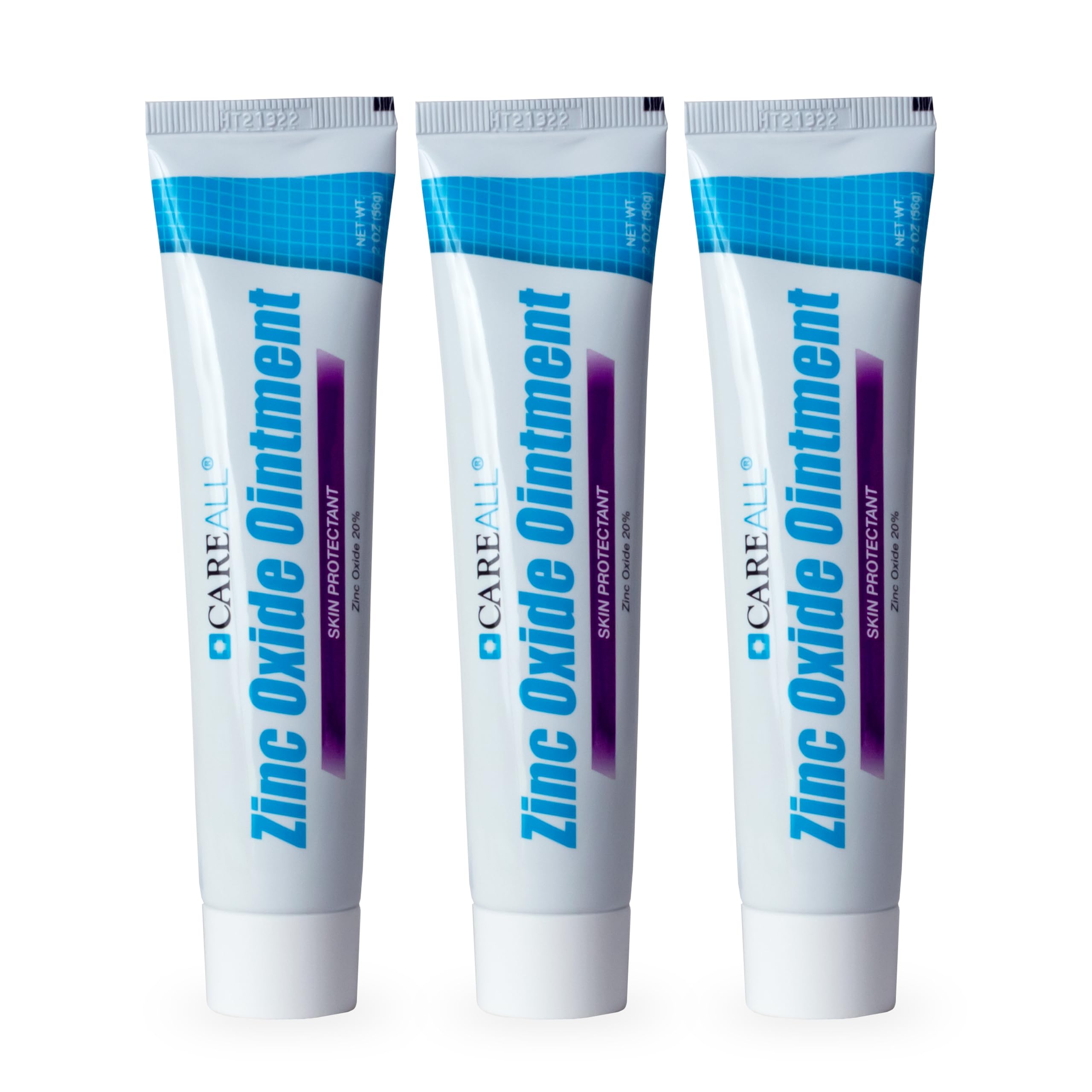 CareAll zinc oxide 20% barrier ointment tube protects delicate diaper-area skin.