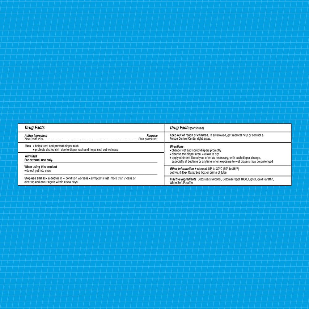 CareAll zinc-oxide label highlights 20% active ingredient and diaper rash use.