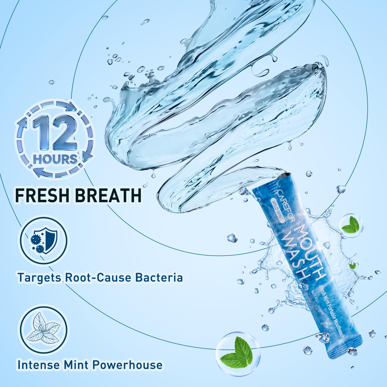 CAREFOR compact bottle icy mint for quick breath refreshment