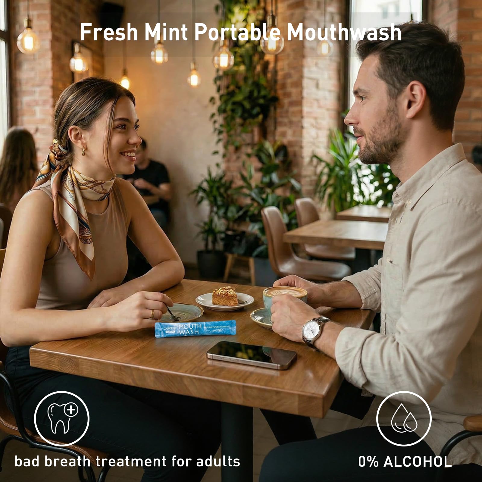 CAREFOR portable mouthwash design fits bags and pockets