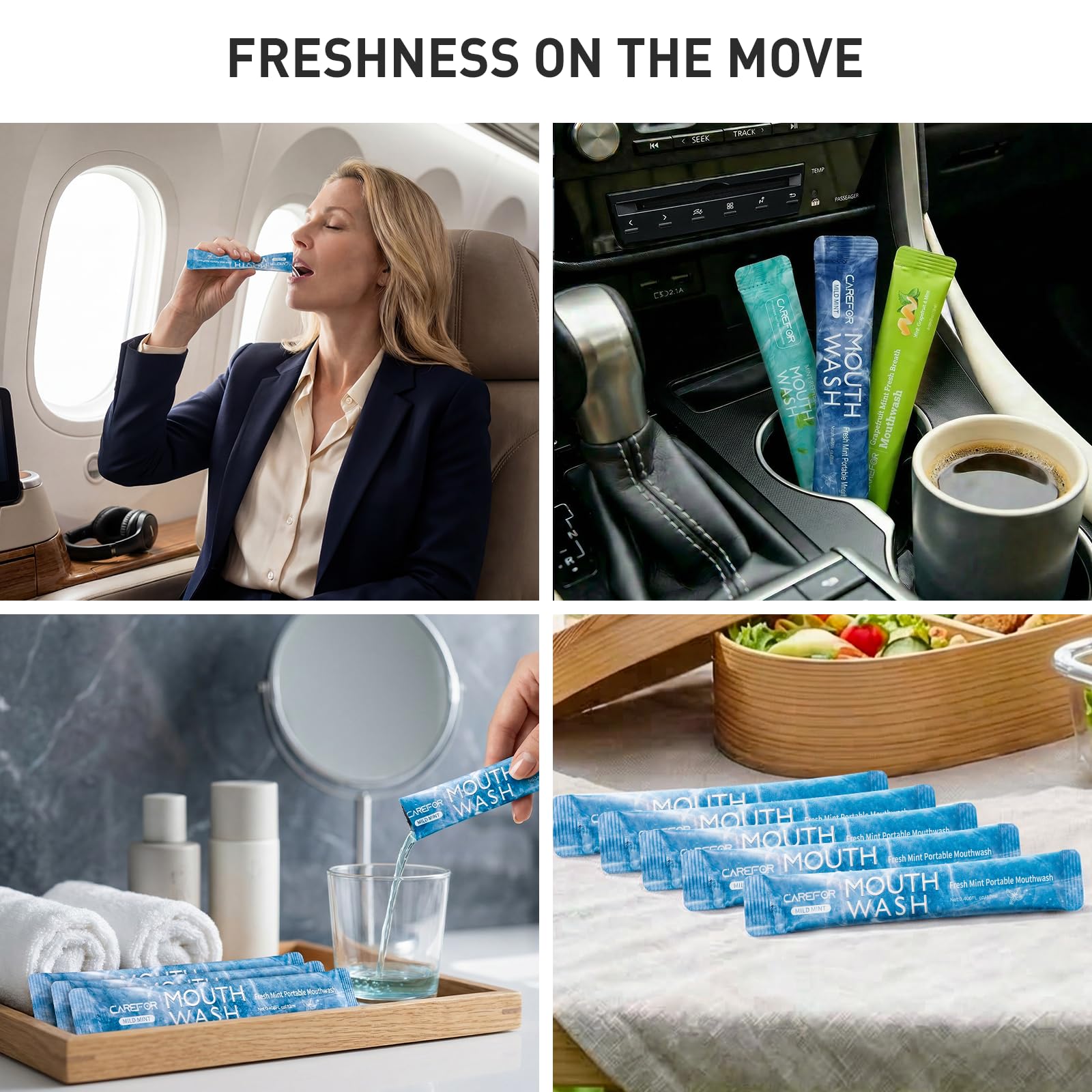 CAREFOR sealed 12ml sachets protect freshness on the move