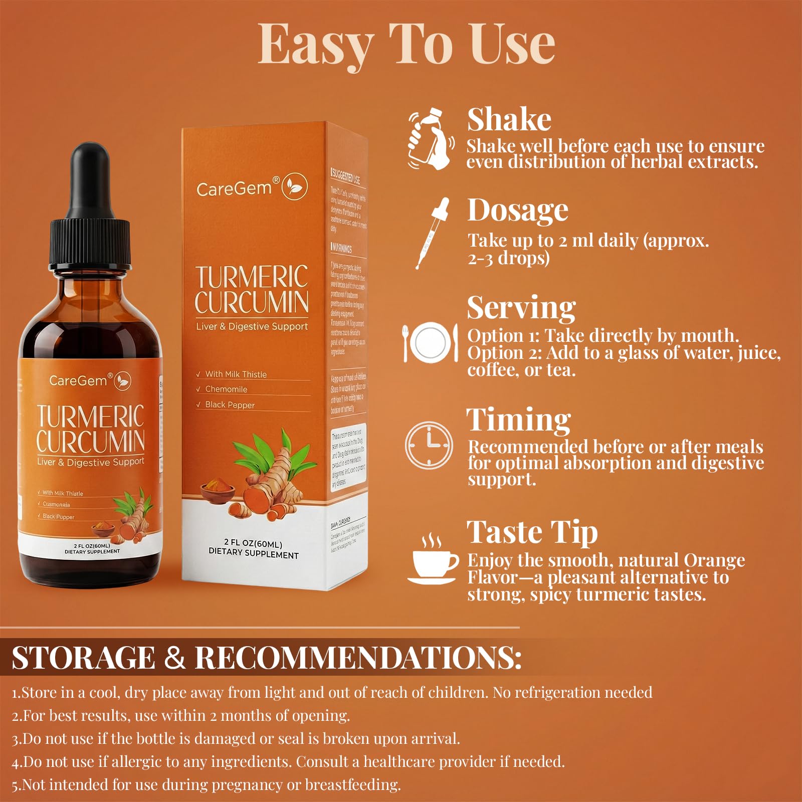 Serving glass with CareGem drops for an easy daily ritual