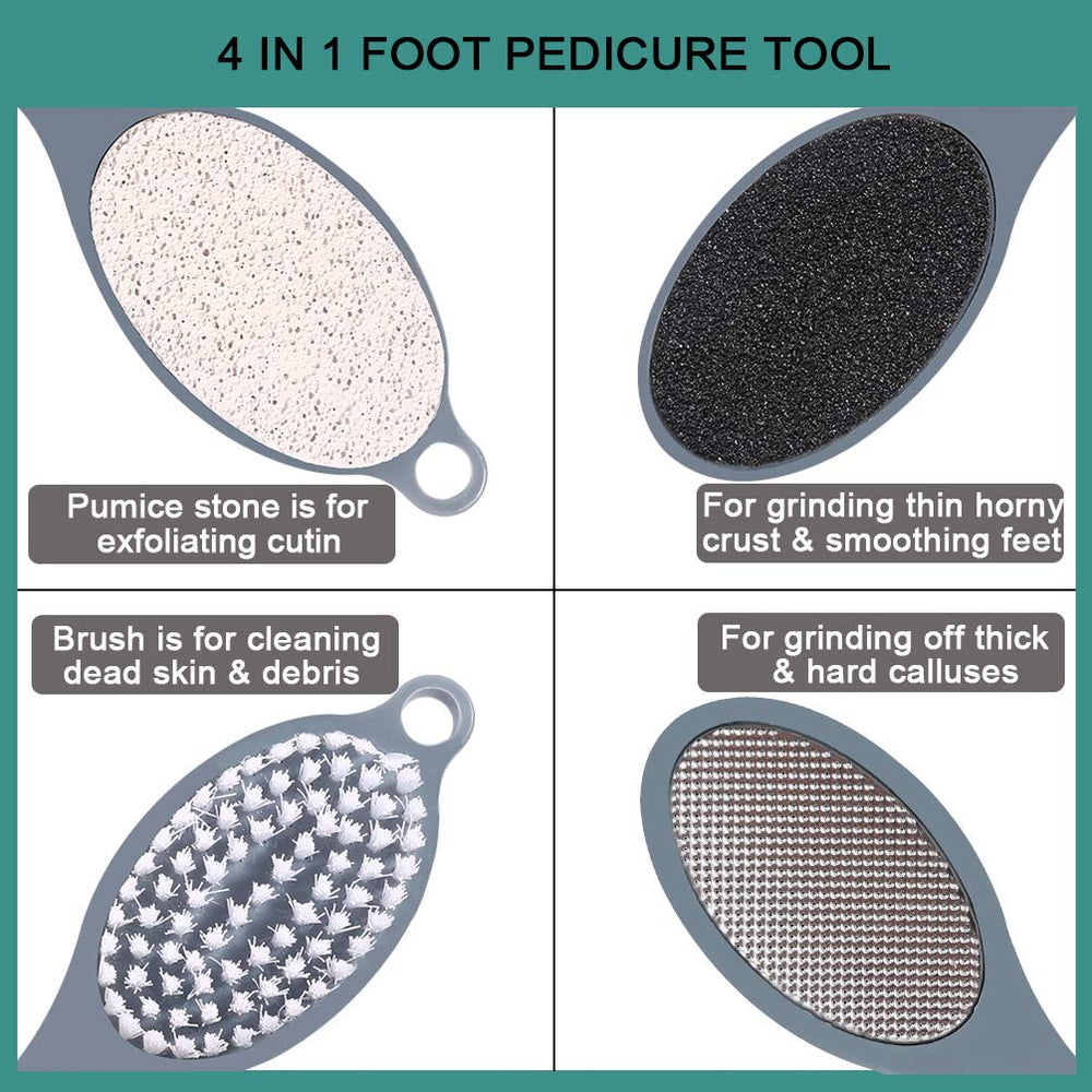 CAREHOOD Stainless Steel File in use removing thick calluses