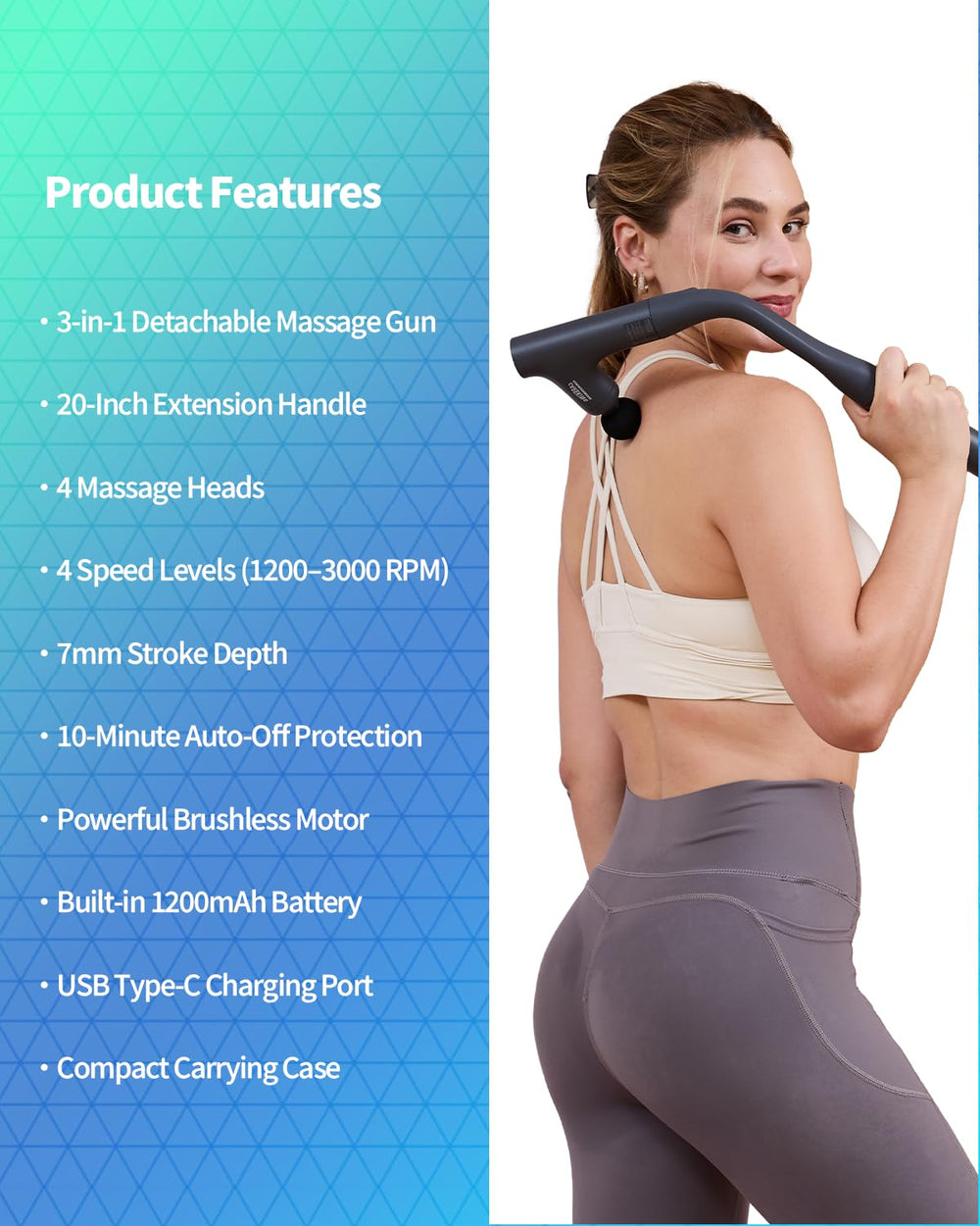 CareKing portable massager for convenient on-the-go relief.