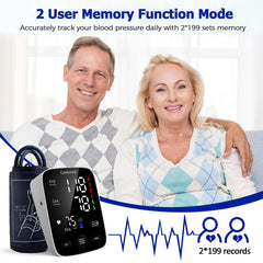CareLiving Blood Pressure Monitor adjustable cuff fits 8.7 to 16.5 inches.