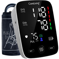 CareLiving Blood Pressure Monitor upper arm with comfortable fit for home use.