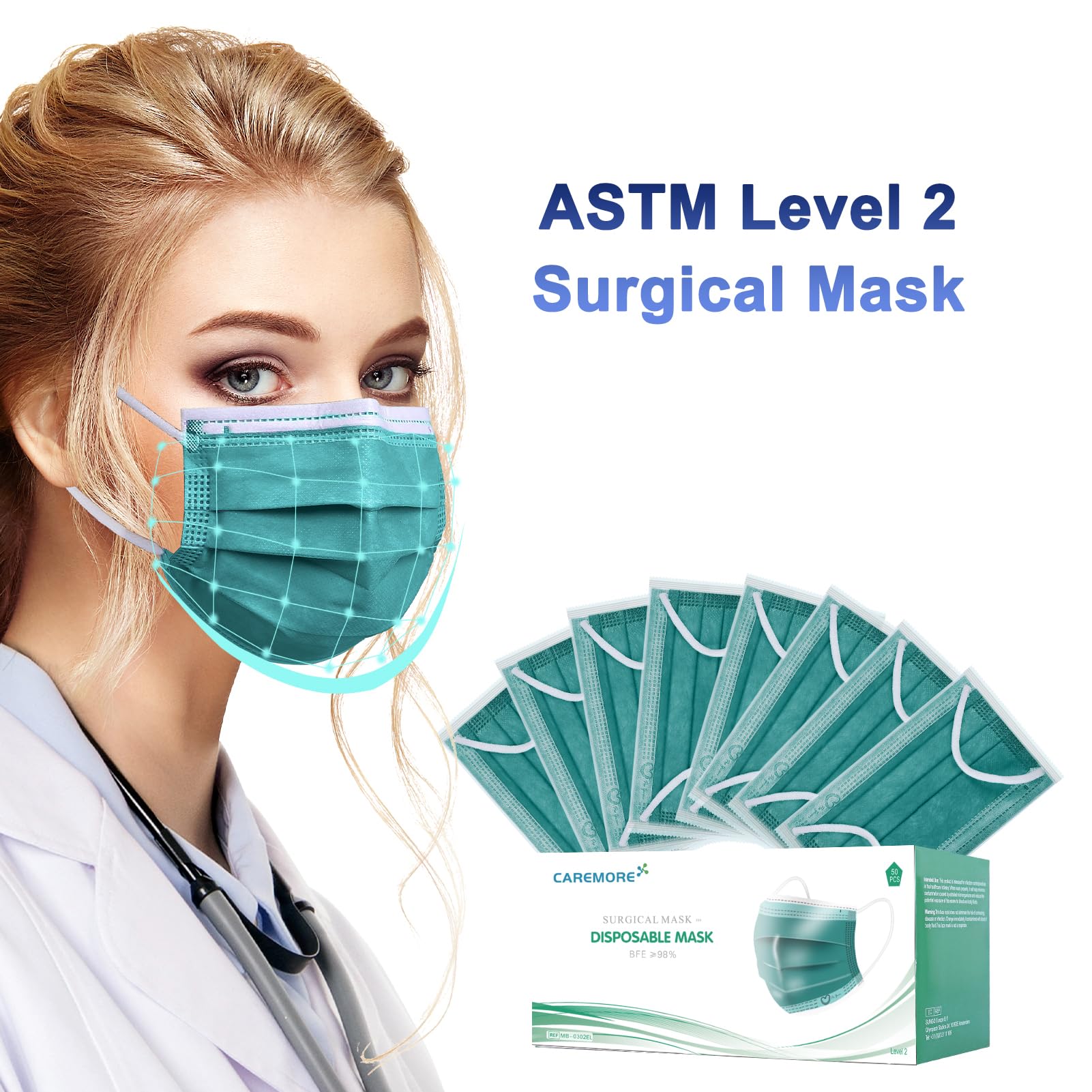 Caremore 4-ply mask earloops provide secure, comfortable wear