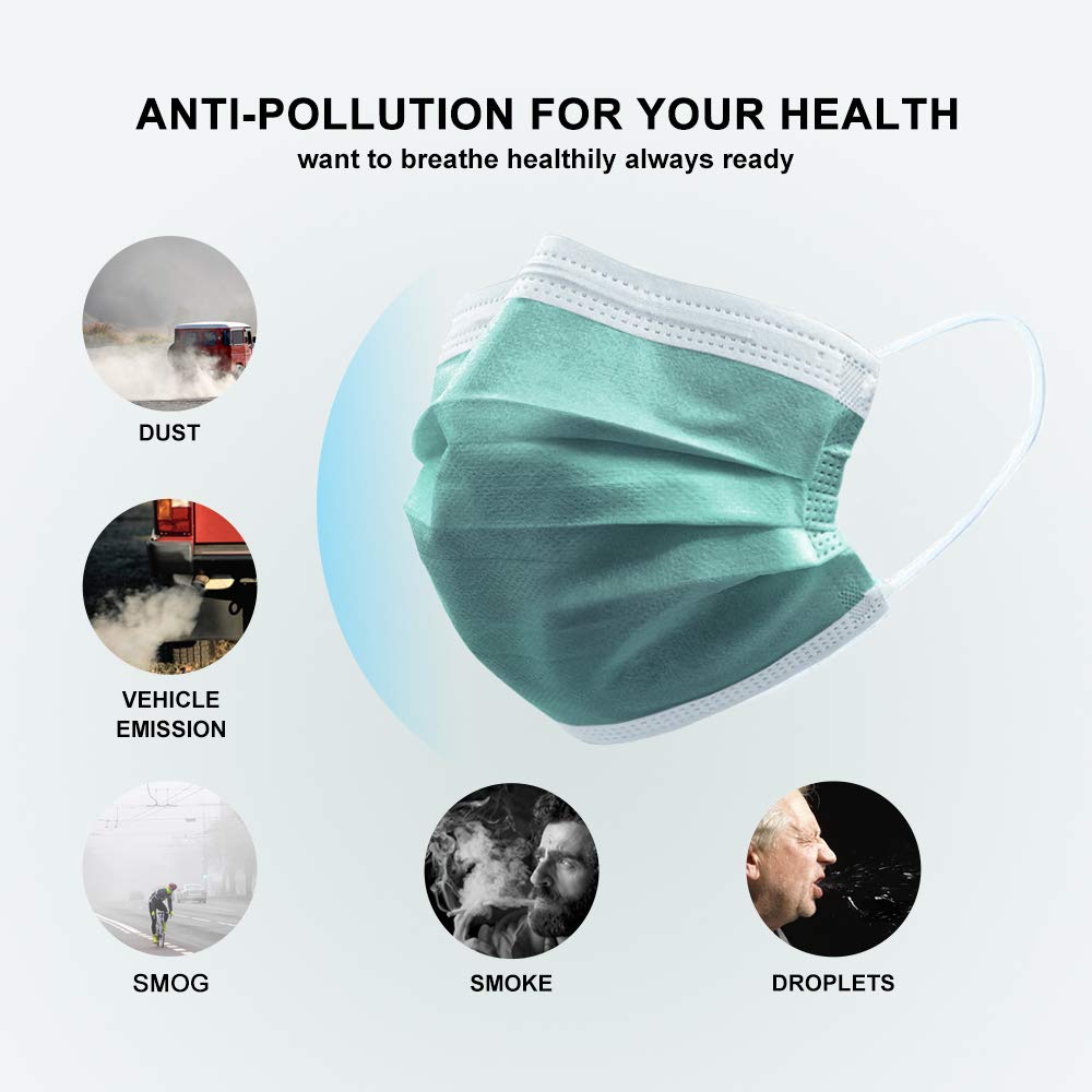 Caremore 4-ply mask outer layer filters dust while remaining breathable