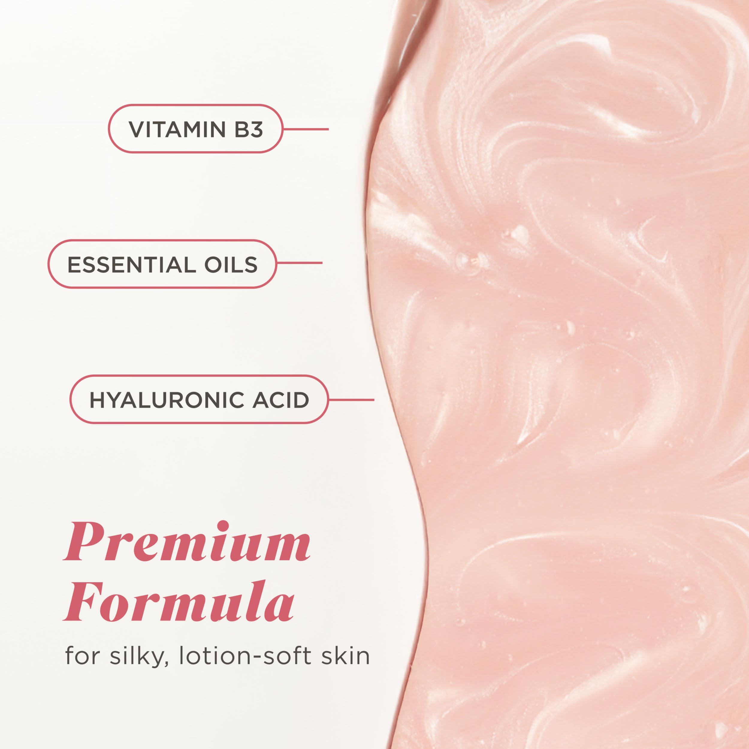 Caress Daily Silk soft skin glow after rinse with a hydrating formula.