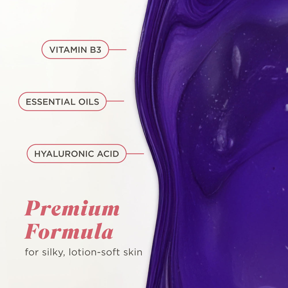 Caress pH-balanced, dermatologist-tested formula for sensitive skin.