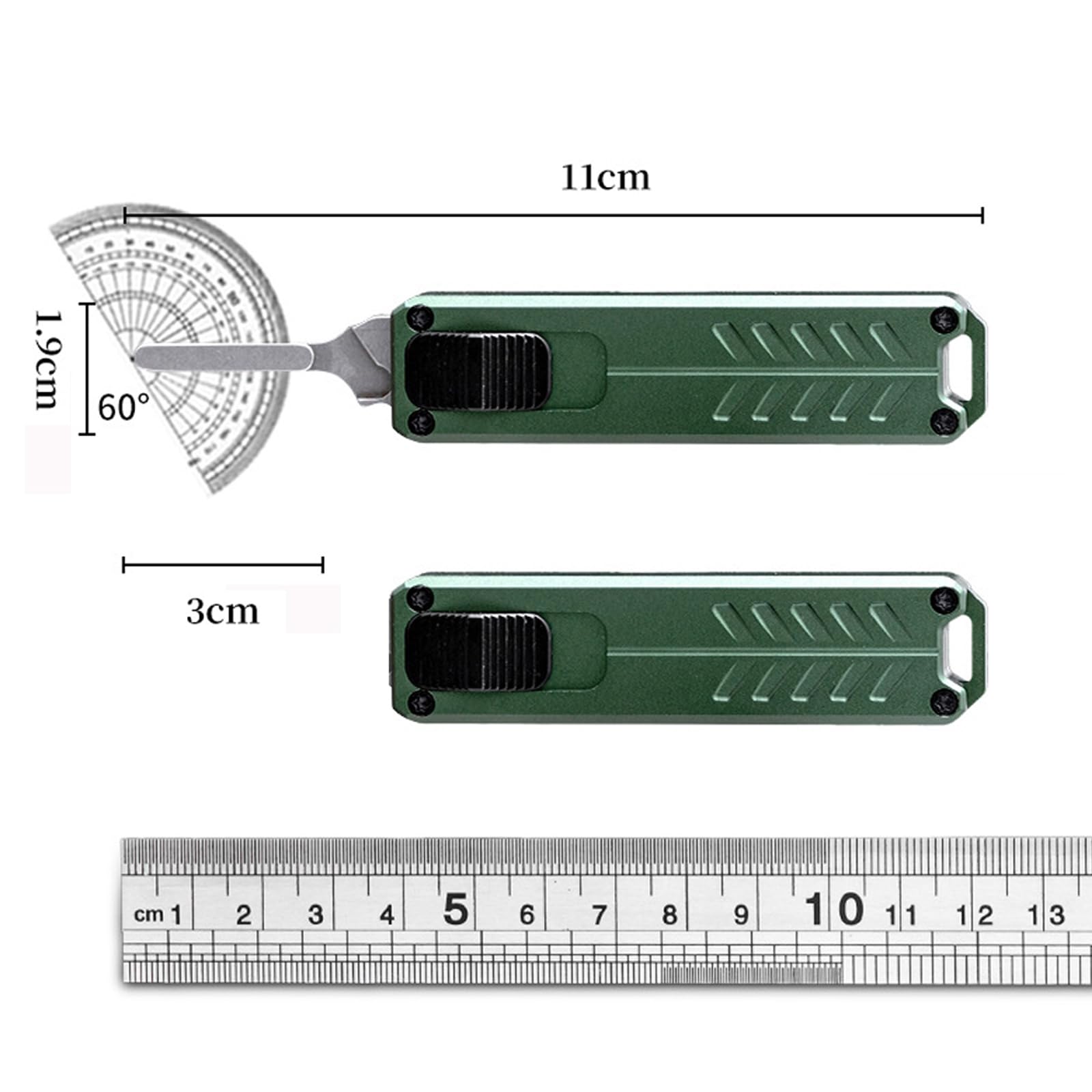 Caressolove double-action mechanism provides quick blade deployment.
