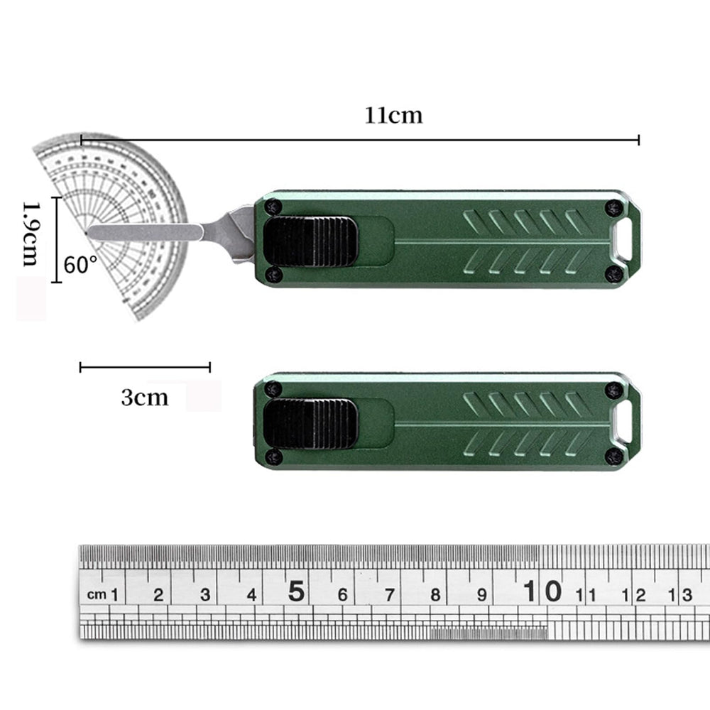 Caressolove double-action mechanism provides quick blade deployment.