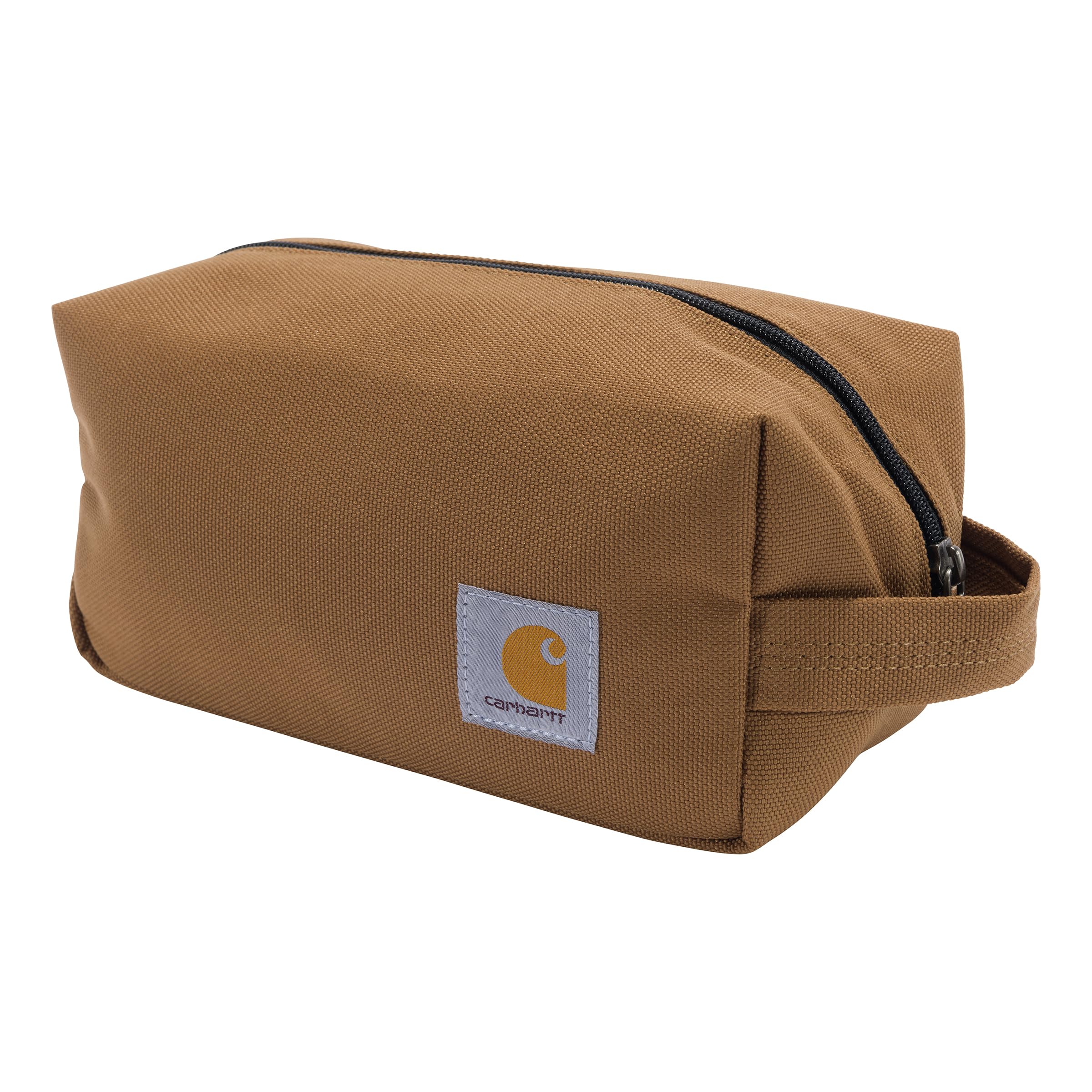 Carhartt durable travel kit main-compartment view shows organized space for toiletries.