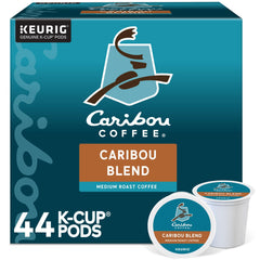 Caribou Blend K-Cup pod ready for Keurig brewing with balanced medium roast aroma.