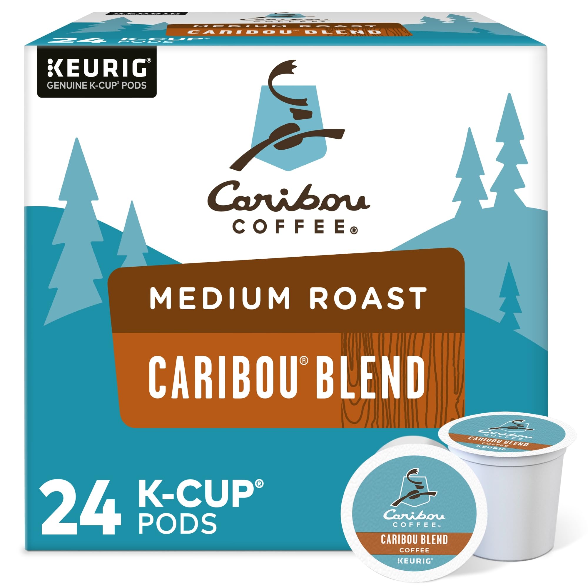 Caribou Coffee Caribou Blend Keurig pods front view for quick single-serve mornings