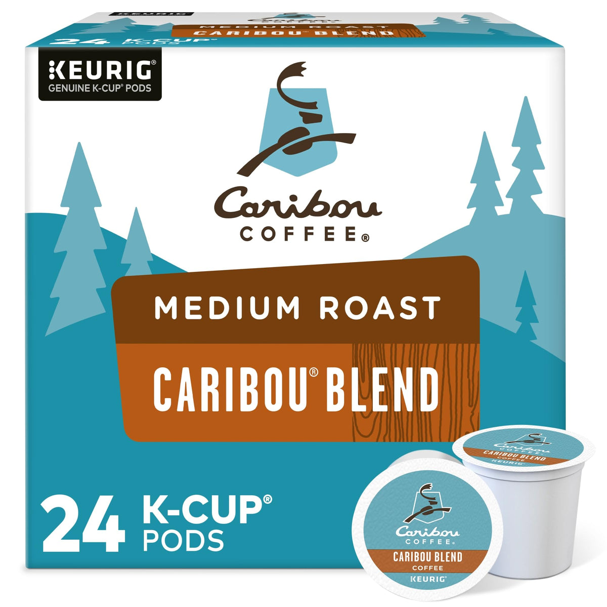 Caribou Coffee Caribou Blend Keurig pods front view for quick single-serve mornings