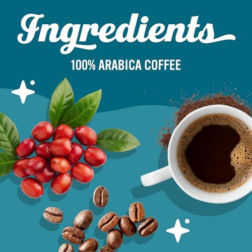 Caribou Coffee measuring scoop with grounds showcases precise brewing for flavor.