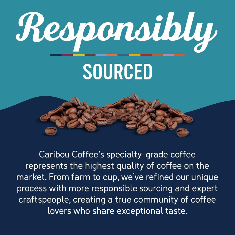 Caribou Coffee medium-roast cup with steam hints at a versatile, comforting flavor.