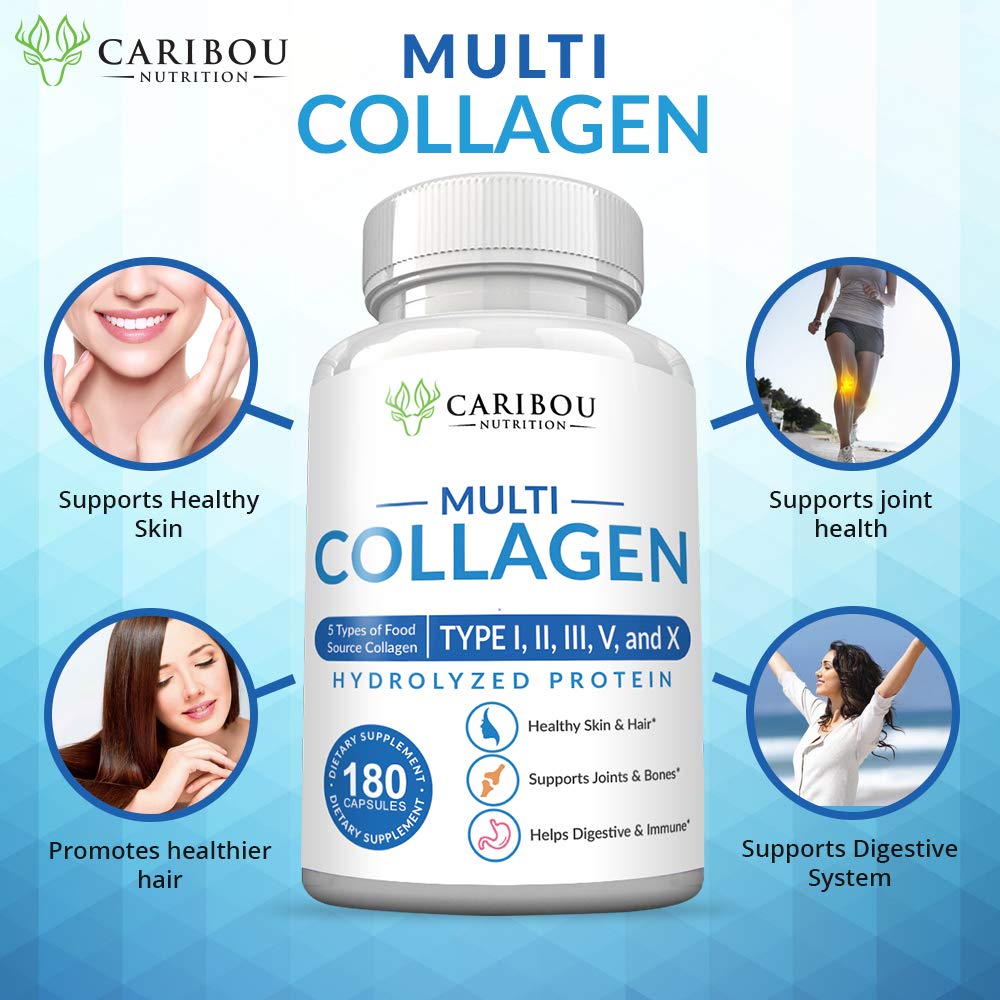 Closeup of Caribou Nutrition collagen capsules highlighting easy daily use.