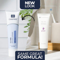 CariFree Gel 1100 grape tube angled view emphasizes easy daily use