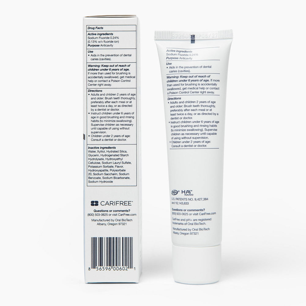 CariFree Gel 1100 nano-hydroxyapatite visual illustrating mineral support for teeth