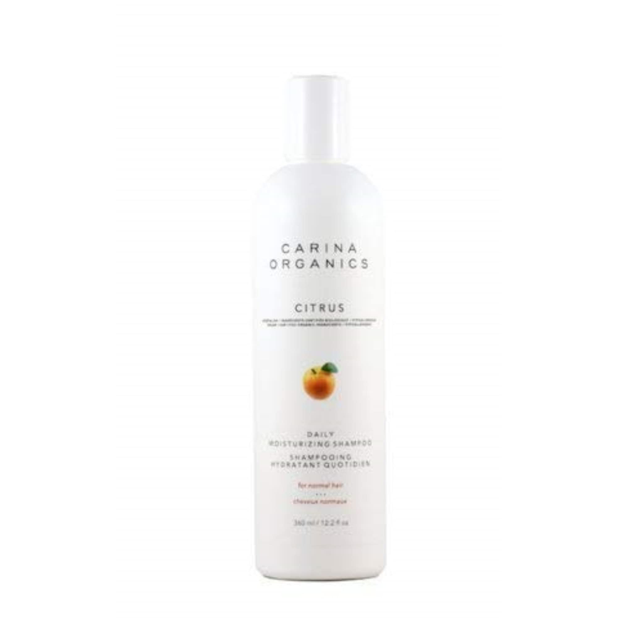 Carina Organics Citrus Daily Moisturizing Shampoo ingredients highlight certified organic botanicals