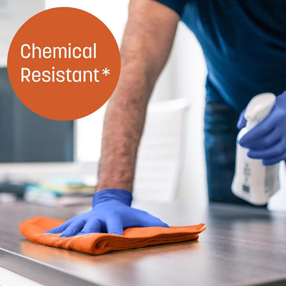 Ambidextrous Caring nitrile gloves fit either hand.