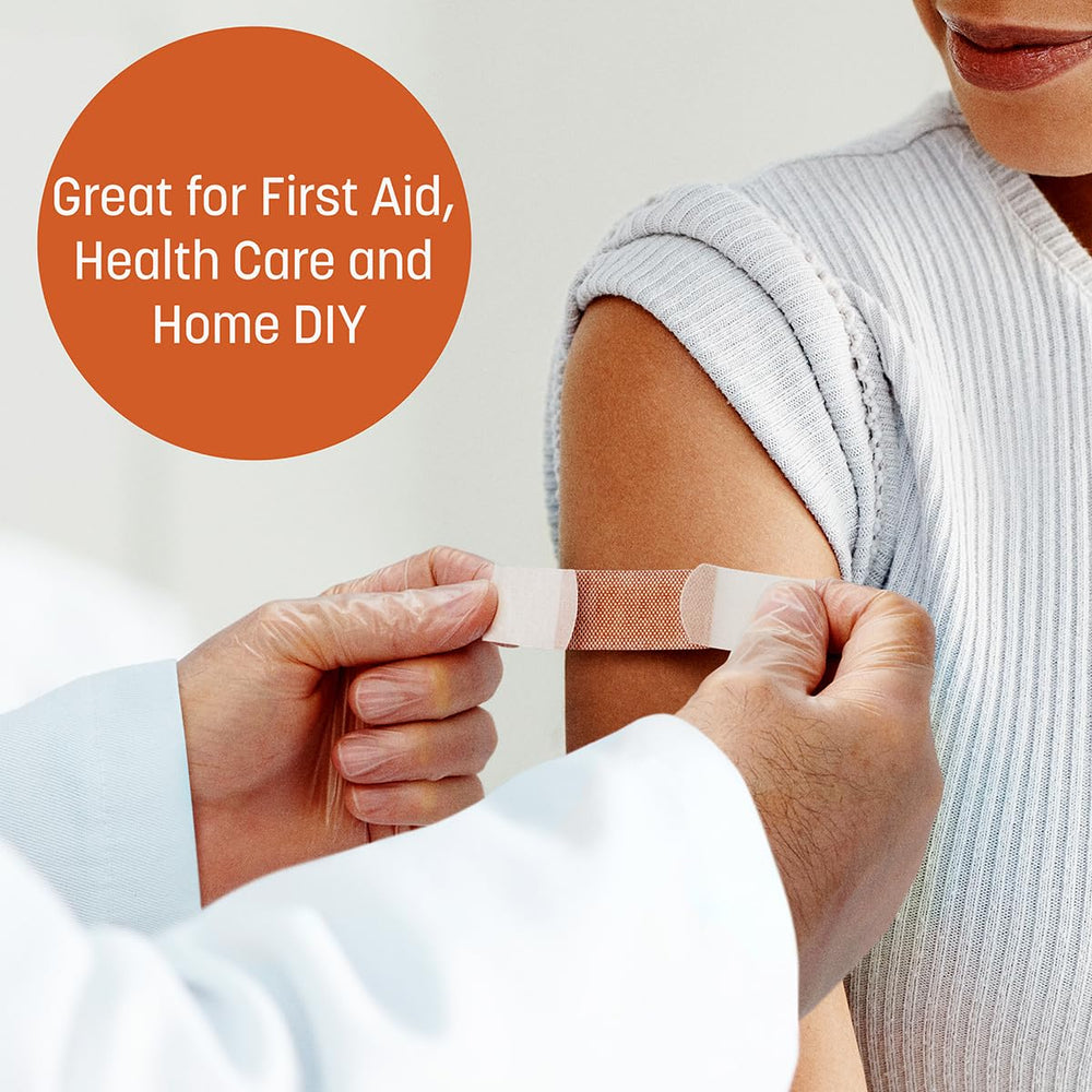 Caring vinyl exam gloves XL suitable for medical, first aid, and food prep tasks.